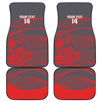 Custom New Caledonia Football Car Mats Allez Les Cagous Grey Version LT14 - Polynesian Pride