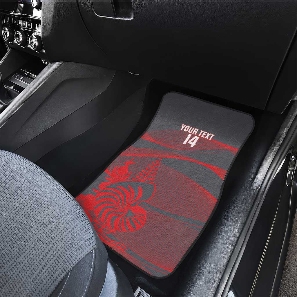 Custom New Caledonia Football Car Mats Allez Les Cagous Grey Version LT14 - Polynesian Pride