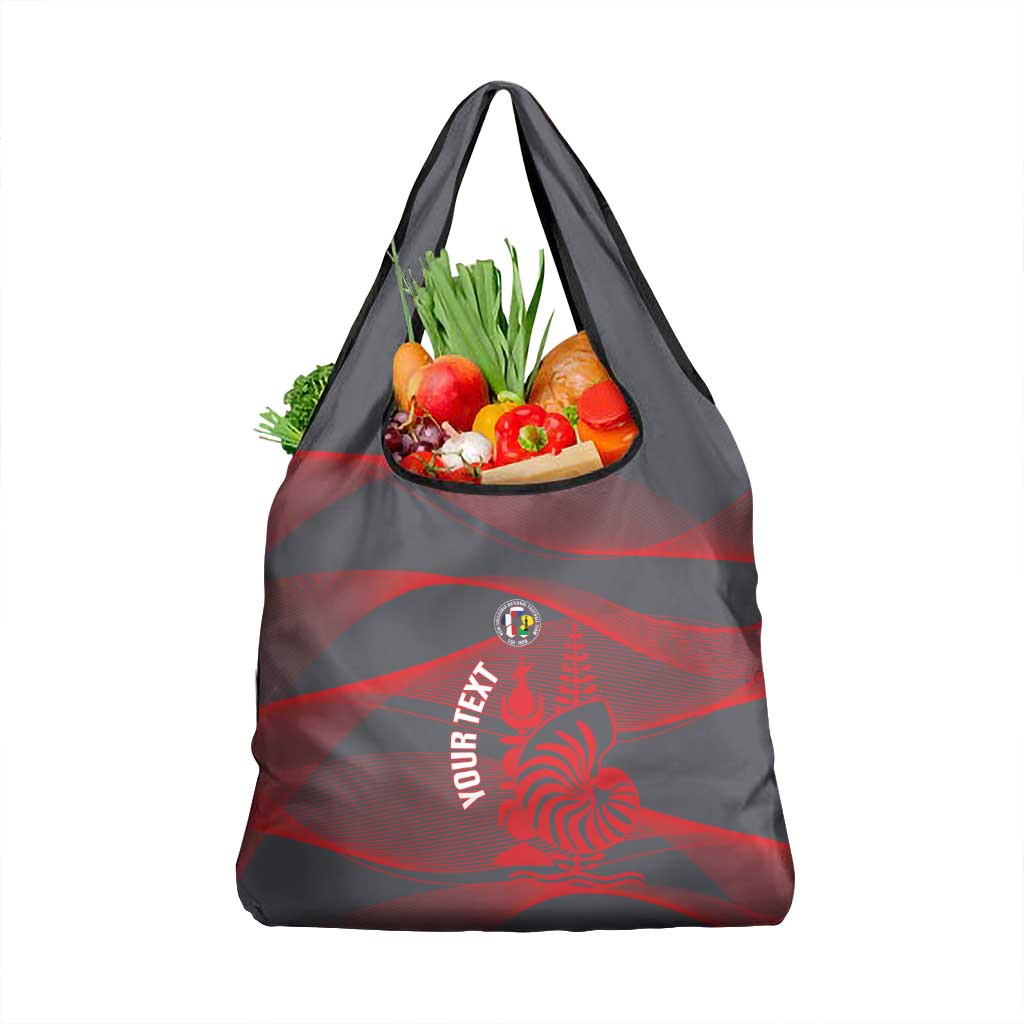 Custom New Caledonia Football Grocery Bag Allez Les Cagous Grey Version LT14 1-pack One Size Grey - Polynesian Pride