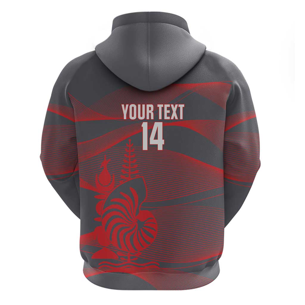 Custom New Caledonia Football Hoodie Allez Les Cagous Grey Version LT14 - Polynesian Pride