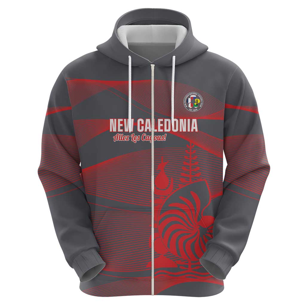 Custom New Caledonia Football Hoodie Allez Les Cagous Grey Version LT14 - Polynesian Pride