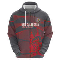 Custom New Caledonia Football Hoodie Allez Les Cagous Grey Version LT14 - Polynesian Pride