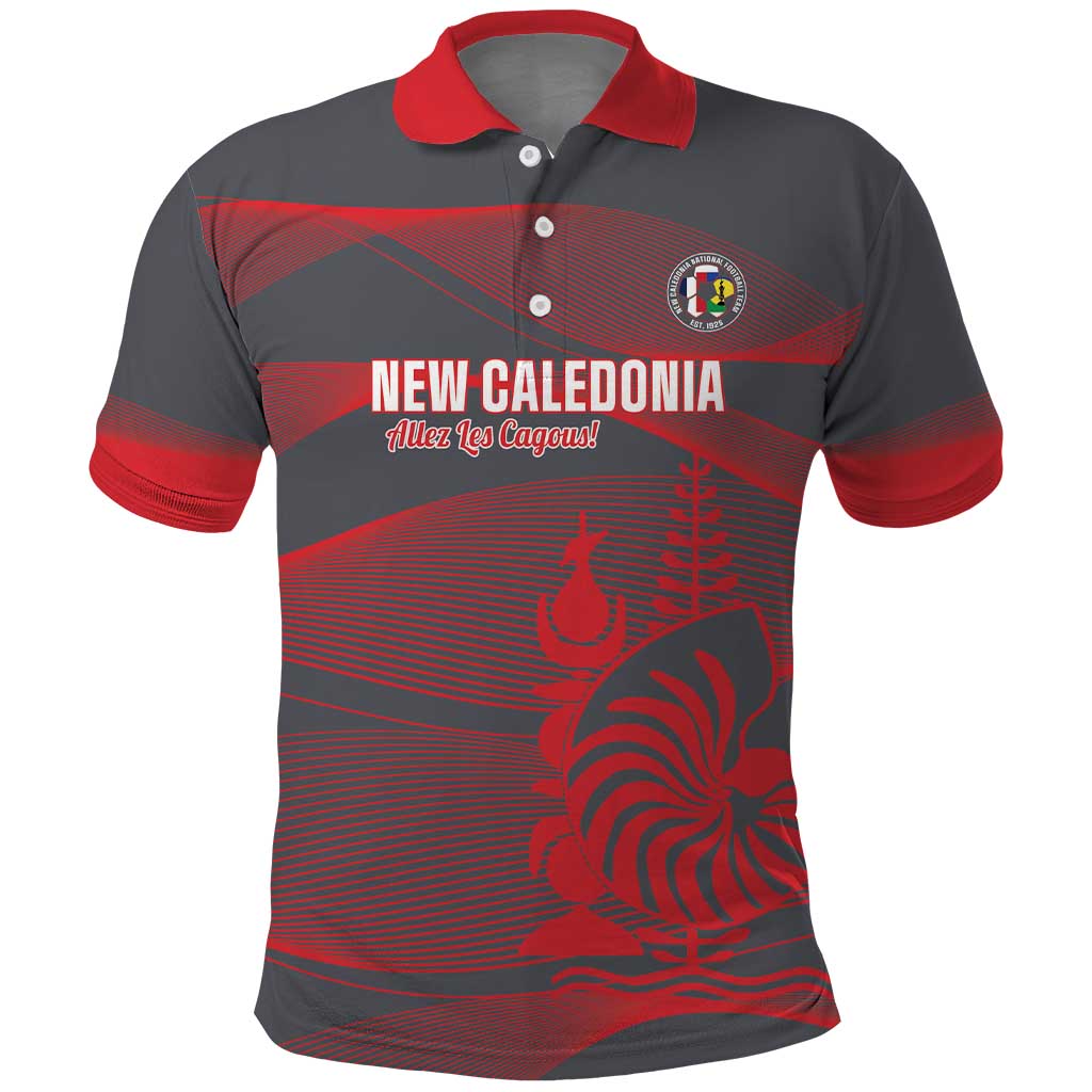 Custom New Caledonia Football Polo Shirt Allez Les Cagous Grey Version LT14 Grey - Polynesian Pride