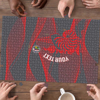 Custom New Caledonia Football Puzzle Allez Les Cagous Grey Version LT14 - Polynesian Pride