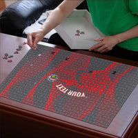 Custom New Caledonia Football Puzzle Allez Les Cagous Grey Version LT14 - Polynesian Pride