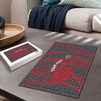 Custom New Caledonia Football Puzzle Allez Les Cagous Grey Version LT14 - Polynesian Pride