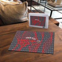 Custom New Caledonia Football Puzzle Allez Les Cagous Grey Version LT14 - Polynesian Pride