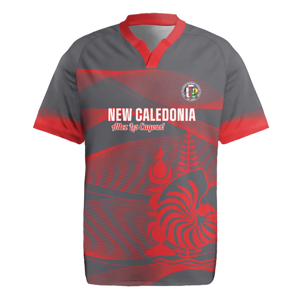 Custom New Caledonia Football Rugby Jersey Allez Les Cagous Grey Version LT14 Grey - Polynesian Pride