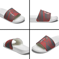 Custom New Caledonia Football Slide Sandals Allez Les Cagous Grey Version LT14 - Polynesian Pride