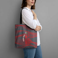 Custom New Caledonia Football Tote Bag Allez Les Cagous Grey Version LT14 - Polynesian Pride
