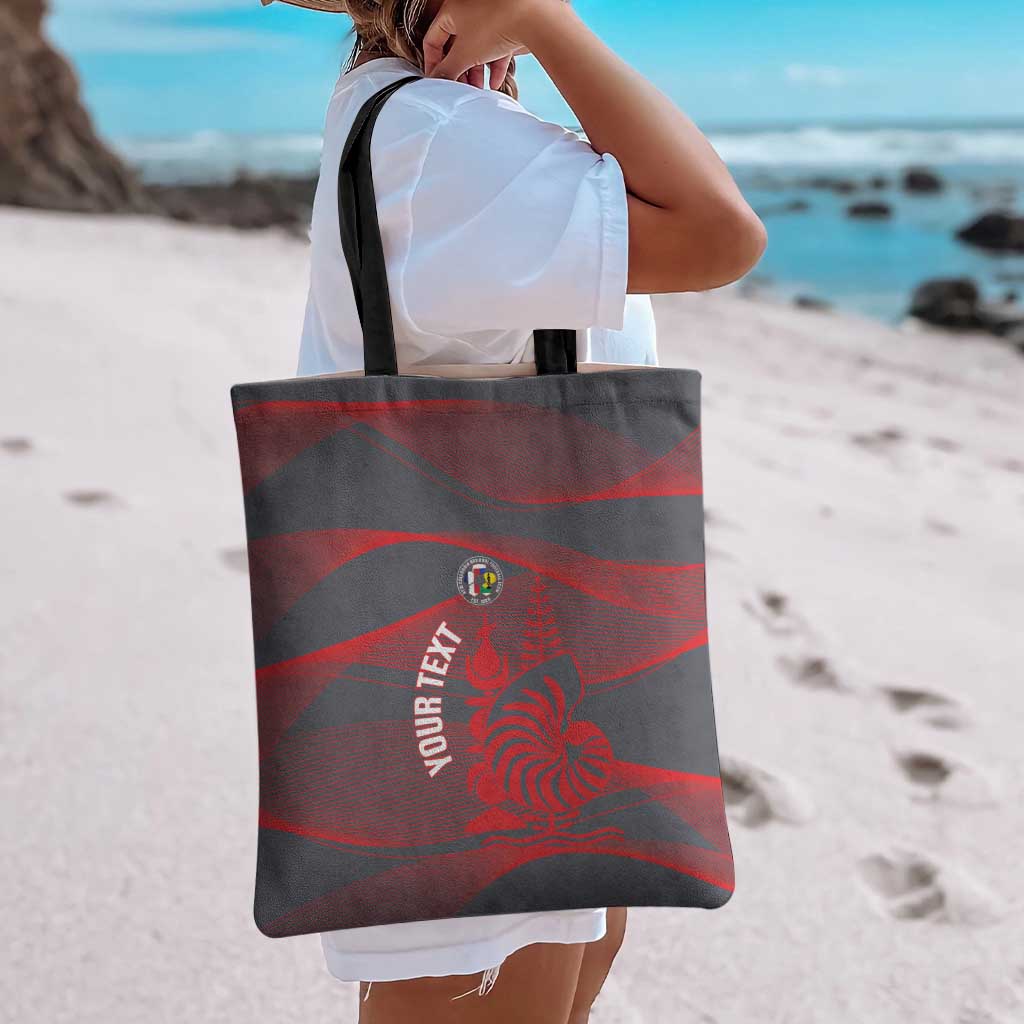 Custom New Caledonia Football Tote Bag Allez Les Cagous Grey Version LT14 - Polynesian Pride