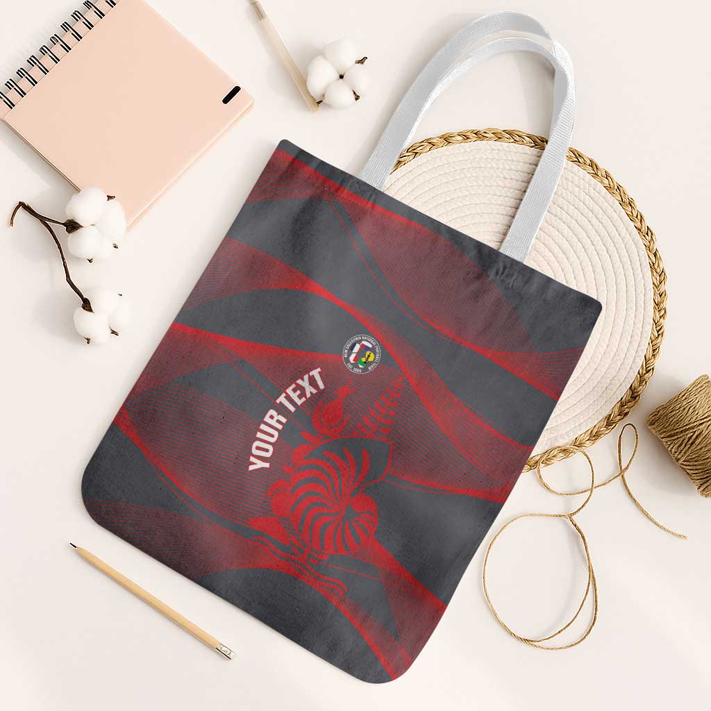 Custom New Caledonia Football Tote Bag Allez Les Cagous Grey Version LT14 White Strap One Size Grey - Polynesian Pride
