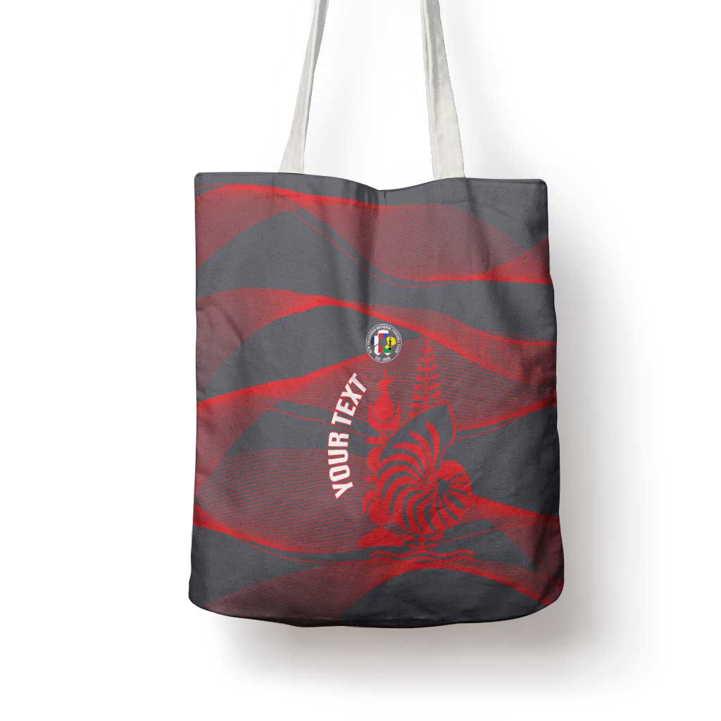 Custom New Caledonia Football Tote Bag Allez Les Cagous Grey Version LT14 - Polynesian Pride