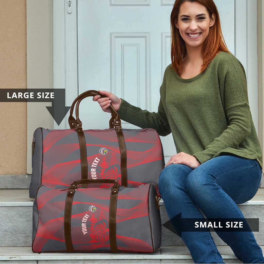 Custom New Caledonia Football Travel Bag Allez Les Cagous Grey Version LT14 - Polynesian Pride