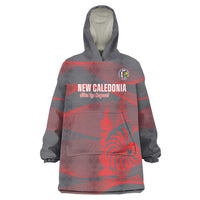 Custom New Caledonia Football Wearable Blanket Hoodie Allez Les Cagous Grey Version LT14 One Size Grey - Polynesian Pride
