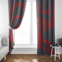 Custom New Caledonia Football Window Curtain Allez Les Cagous Grey Version LT14 - Polynesian Pride