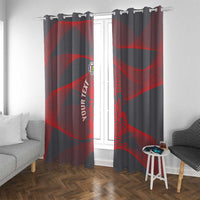 Custom New Caledonia Football Window Curtain Allez Les Cagous Grey Version LT14 With Grommets Grey - Polynesian Pride