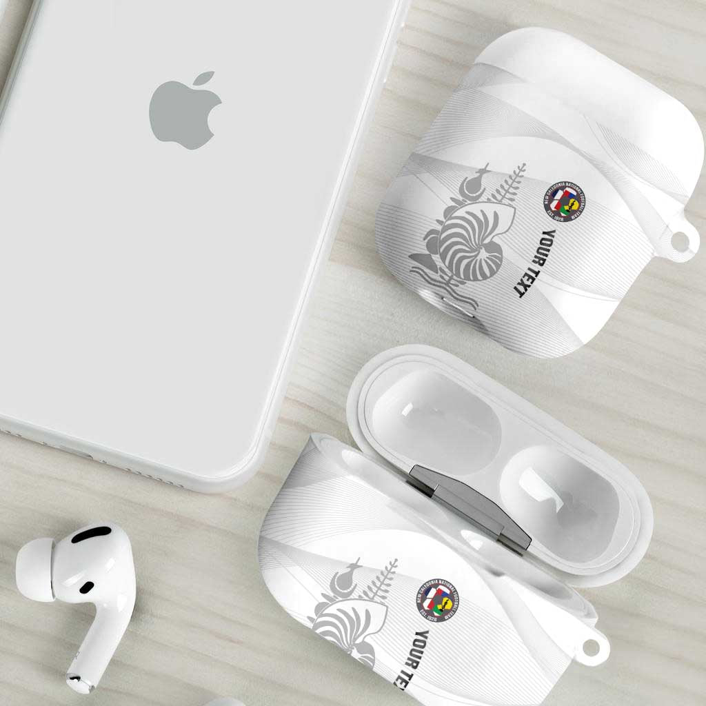 Custom New Caledonia Football AirPods Case Allez Les Cagous White Version LT14 - Polynesian Pride