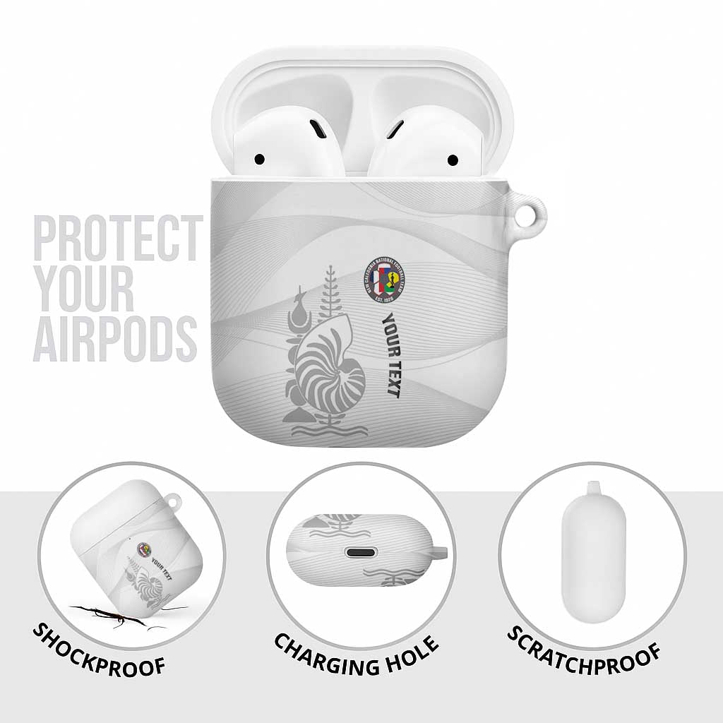 Custom New Caledonia Football AirPods Case Allez Les Cagous White Version LT14 - Polynesian Pride