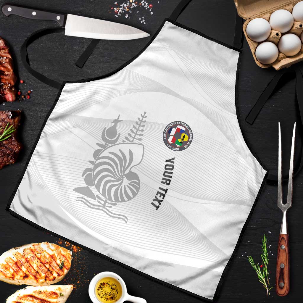 Custom New Caledonia Football Apron Allez Les Cagous White Version LT14 White - Polynesian Pride
