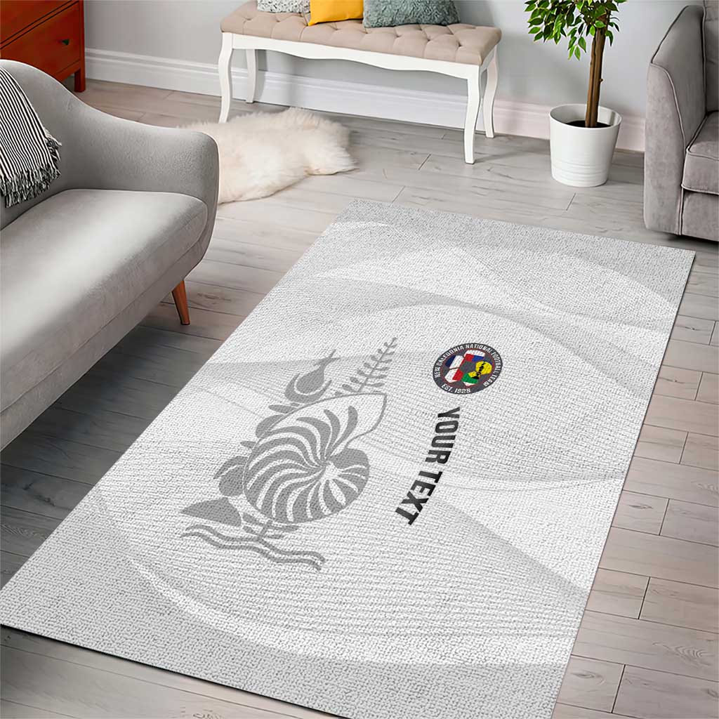 Custom New Caledonia Football Area Rug Allez Les Cagous White Version LT14 - Polynesian Pride