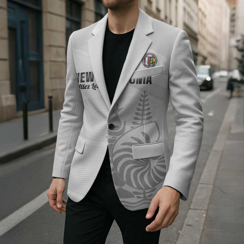 Custom New Caledonia Football Blazer Allez Les Cagous White Version LT14 - Polynesian Pride