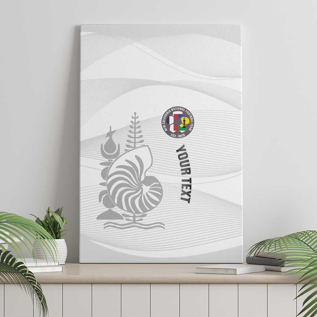 Custom New Caledonia Football Canvas Wall Art Allez Les Cagous White Version LT14 - Polynesian Pride