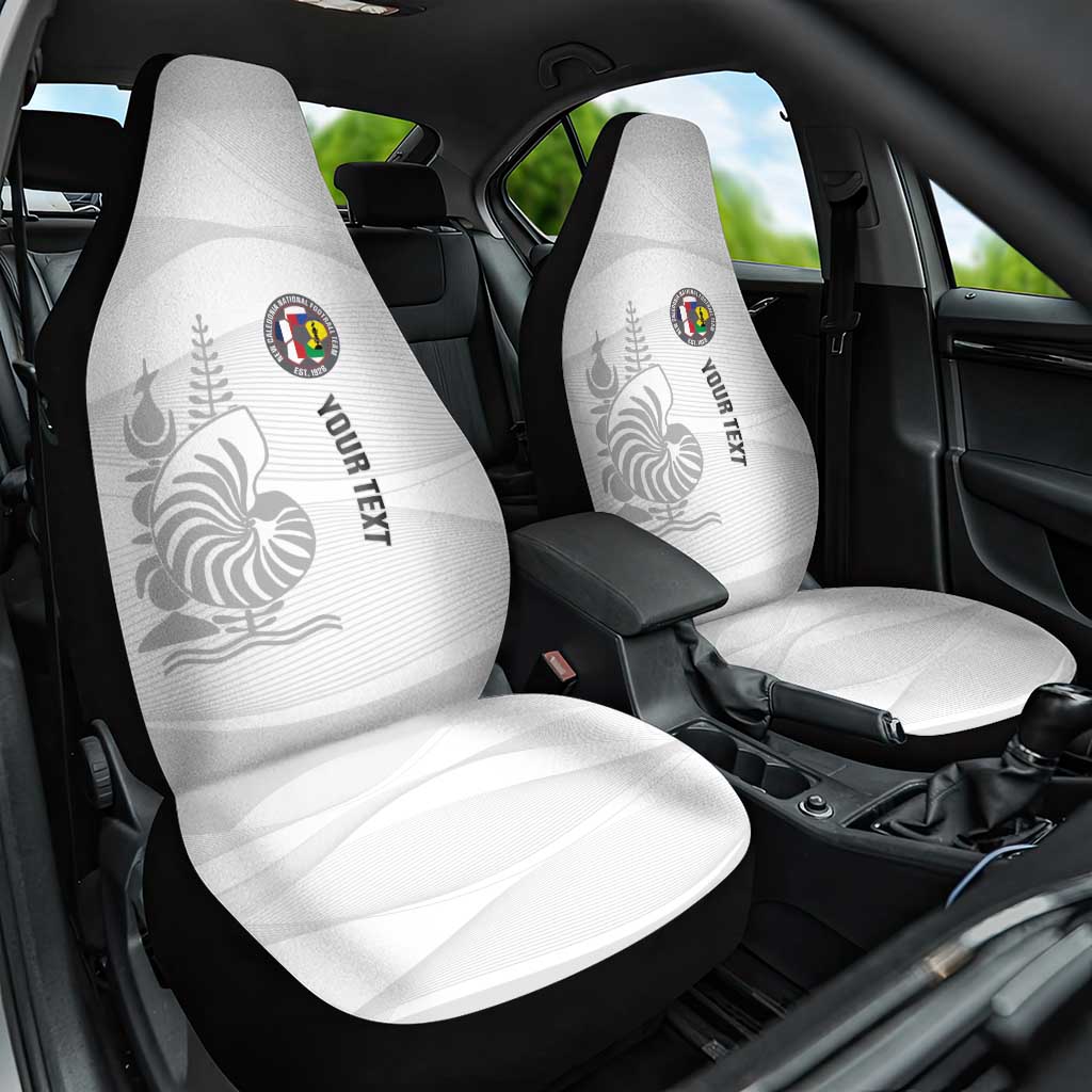 Custom New Caledonia Football Car Seat Cover Allez Les Cagous White Version LT14 One Size White - Polynesian Pride
