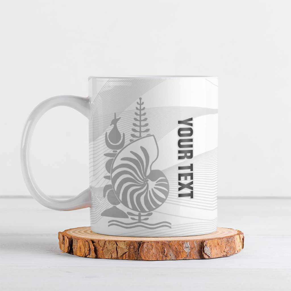 Custom New Caledonia Football Ceramic Mug Allez Les Cagous White Version LT14 White - Polynesian Pride