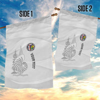 Custom New Caledonia Football Garden Flag Allez Les Cagous White Version LT14 - Polynesian Pride