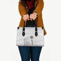 Custom New Caledonia Football Leather Bag Allez Les Cagous White Version LT14 - Polynesian Pride