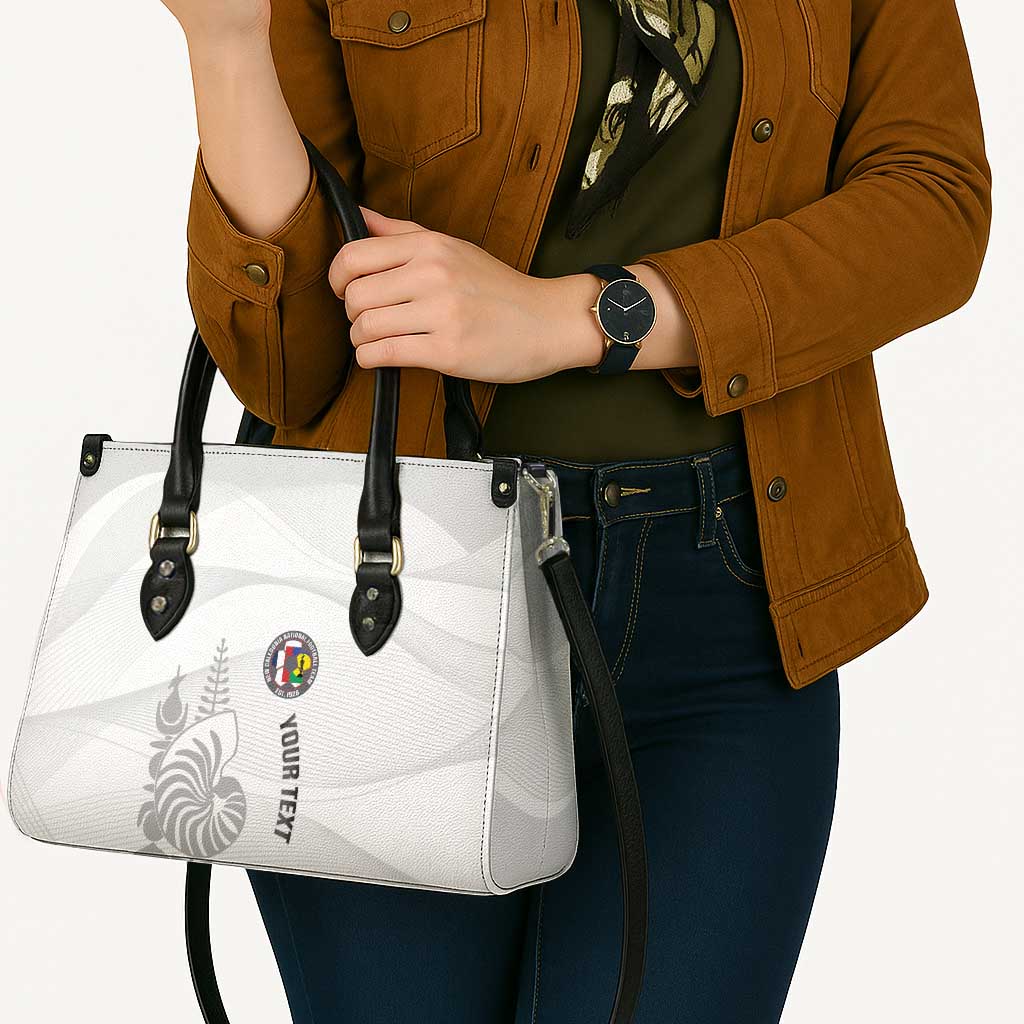 Custom New Caledonia Football Leather Bag Allez Les Cagous White Version LT14 - Polynesian Pride