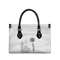 Custom New Caledonia Football Leather Bag Allez Les Cagous White Version LT14 - Polynesian Pride
