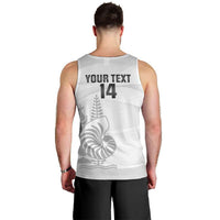 Custom New Caledonia Football Men Tank Top Allez Les Cagous White Version LT14 - Polynesian Pride