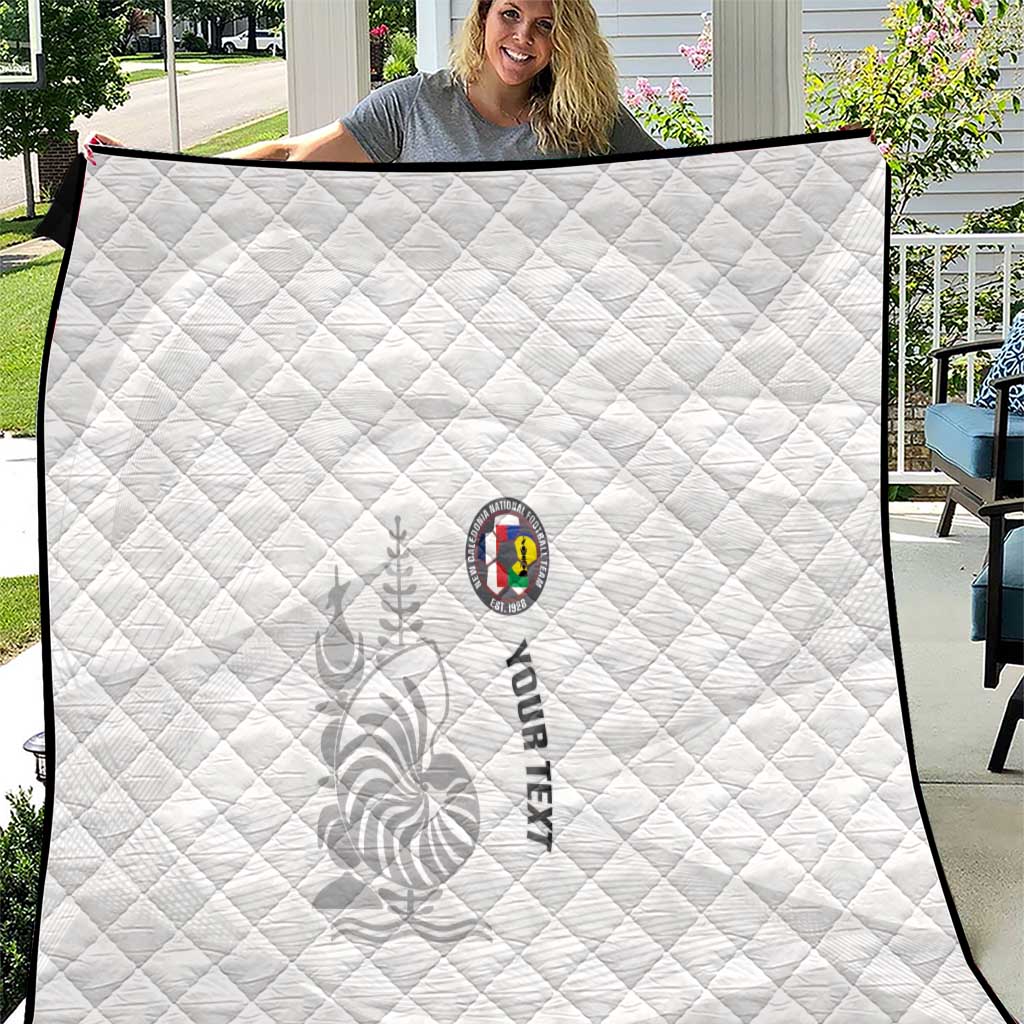 Custom New Caledonia Football Quilt Allez Les Cagous White Version LT14 White - Polynesian Pride