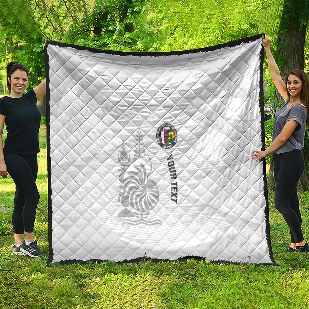 Custom New Caledonia Football Quilt Allez Les Cagous White Version LT14 - Polynesian Pride