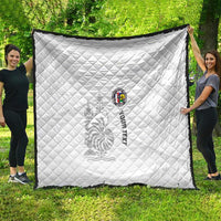 Custom New Caledonia Football Quilt Allez Les Cagous White Version LT14 - Polynesian Pride
