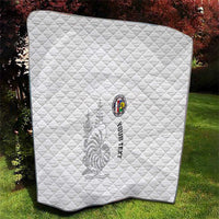 Custom New Caledonia Football Quilt Allez Les Cagous White Version LT14 - Polynesian Pride