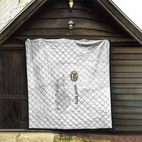 Custom New Caledonia Football Quilt Allez Les Cagous White Version LT14 - Polynesian Pride