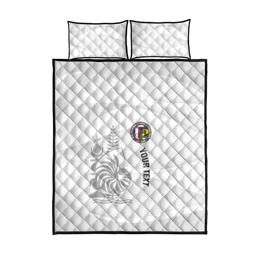Custom New Caledonia Football Quilt Bed Set Allez Les Cagous White Version LT14 - Polynesian Pride