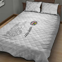 Custom New Caledonia Football Quilt Bed Set Allez Les Cagous White Version LT14 - Polynesian Pride