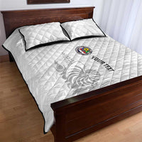 Custom New Caledonia Football Quilt Bed Set Allez Les Cagous White Version LT14 - Polynesian Pride