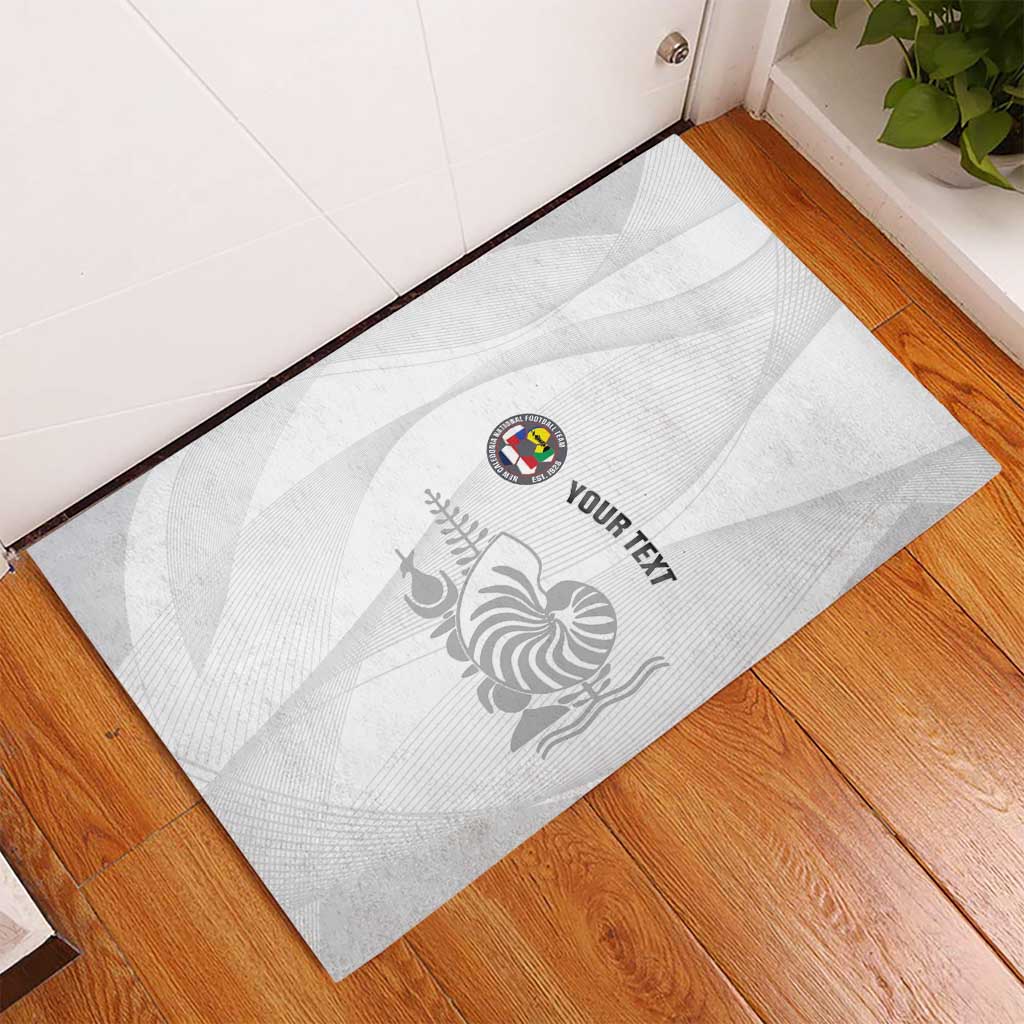 Custom New Caledonia Football Rubber Doormat Allez Les Cagous White Version LT14 - Polynesian Pride