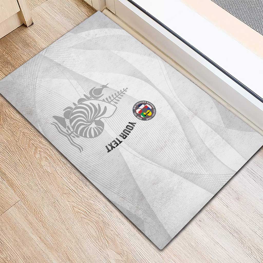 Custom New Caledonia Football Rubber Doormat Allez Les Cagous White Version LT14 - Polynesian Pride