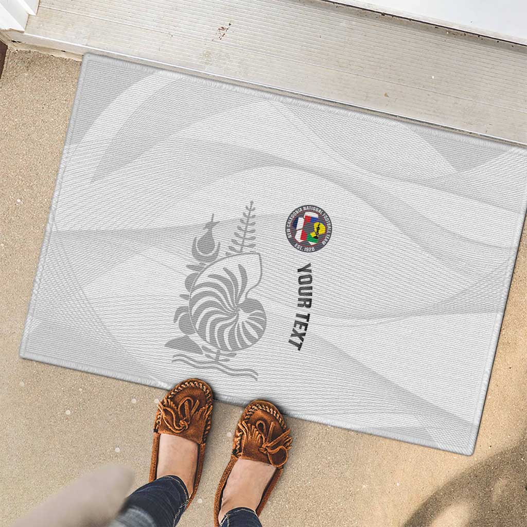 Custom New Caledonia Football Rubber Doormat Allez Les Cagous White Version LT14 - Polynesian Pride