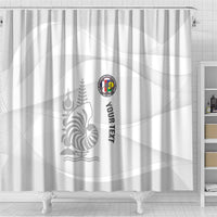 Custom New Caledonia Football Shower Curtain Allez Les Cagous White Version LT14 - Polynesian Pride