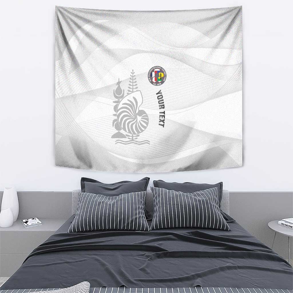 Custom New Caledonia Football Tapestry Allez Les Cagous White Version LT14 - Polynesian Pride