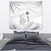 Custom New Caledonia Football Tapestry Allez Les Cagous White Version LT14 - Polynesian Pride