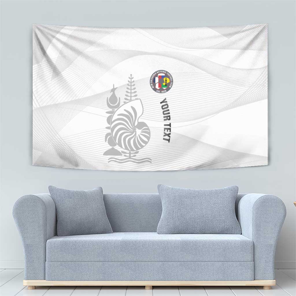 Custom New Caledonia Football Tapestry Allez Les Cagous White Version LT14 - Polynesian Pride