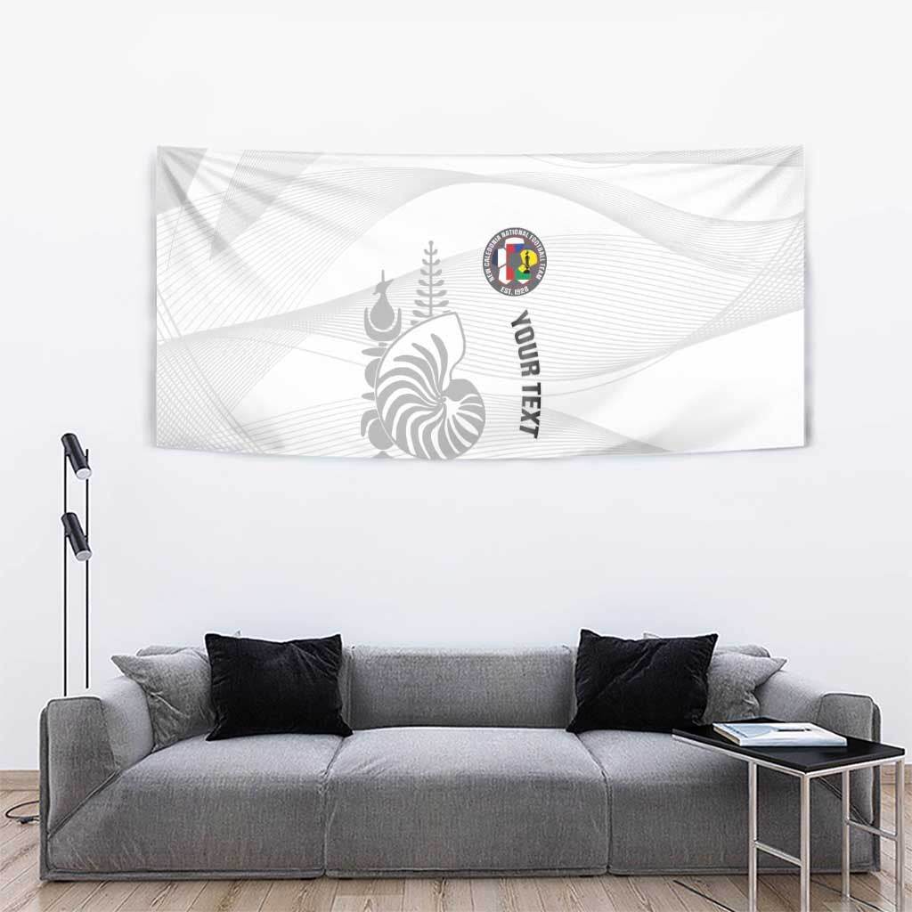 Custom New Caledonia Football Tapestry Allez Les Cagous White Version LT14 - Polynesian Pride
